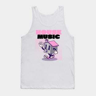 HOUSE MUSIC  - character (pink/black) Tank Top